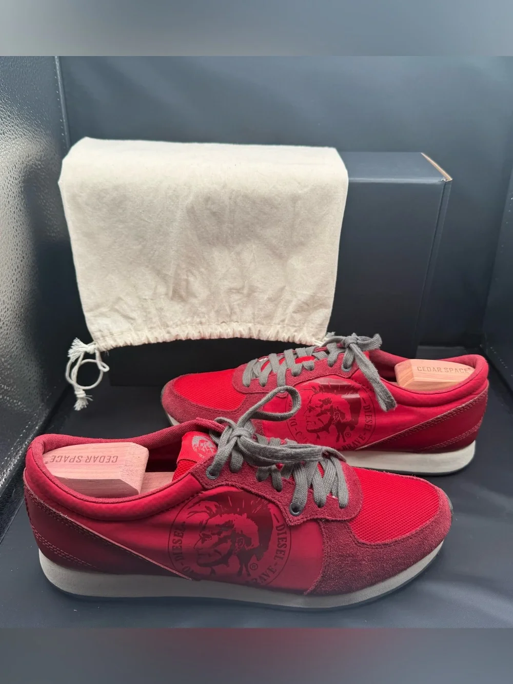 Vintage Diesel Y2K Red Mohican A-HEAD Sneakers 9.5